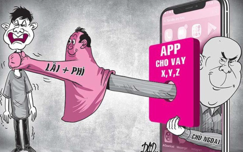 Chieu tro tiep can nguoi dung cua cac app vay tien den